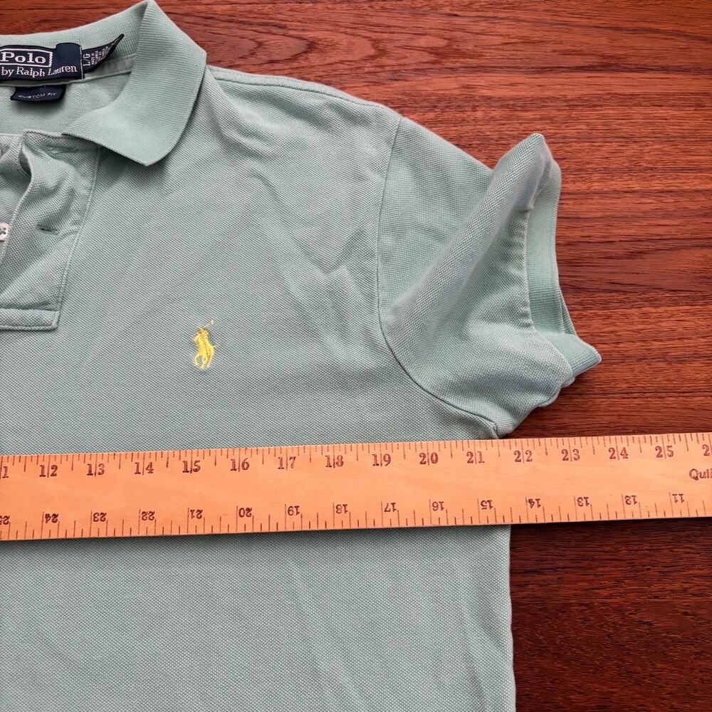 POLO Ralph Lauren Mint Green Short Sleeve Men's Polo Shirt Size Large - Picture 3 of 5